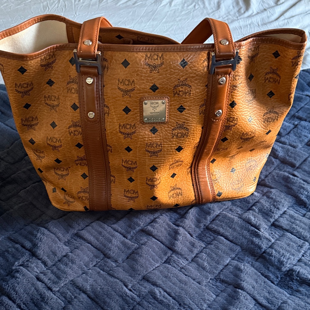 Mcm Brown Logo Duffel Bag